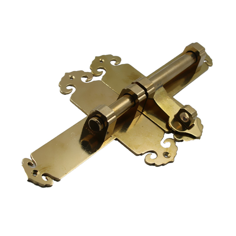 中式仿古纯铜大门栓门搭扣大插销加厚大门闩户外明装大门锁同插锁