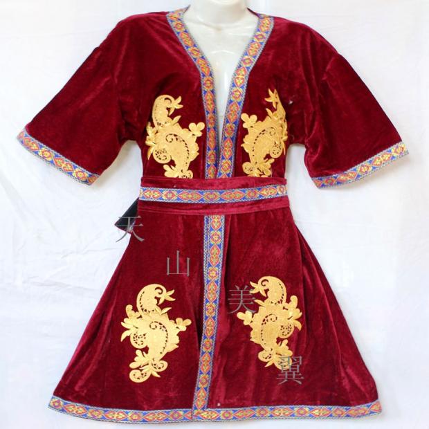 新疆维吾尔族舞台装长款马甲配饰舞蹈演出服装民族特色袷袢腰带