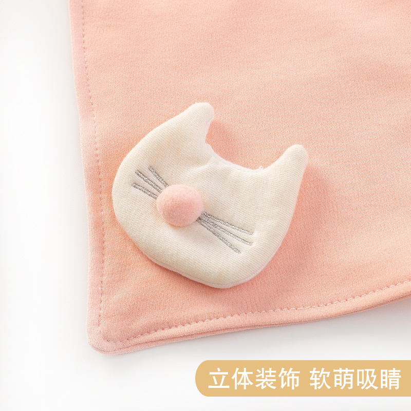 超柔宝宝口水巾婴儿纯棉三角巾双层围嘴兜新生儿男童女孩围巾秋冬