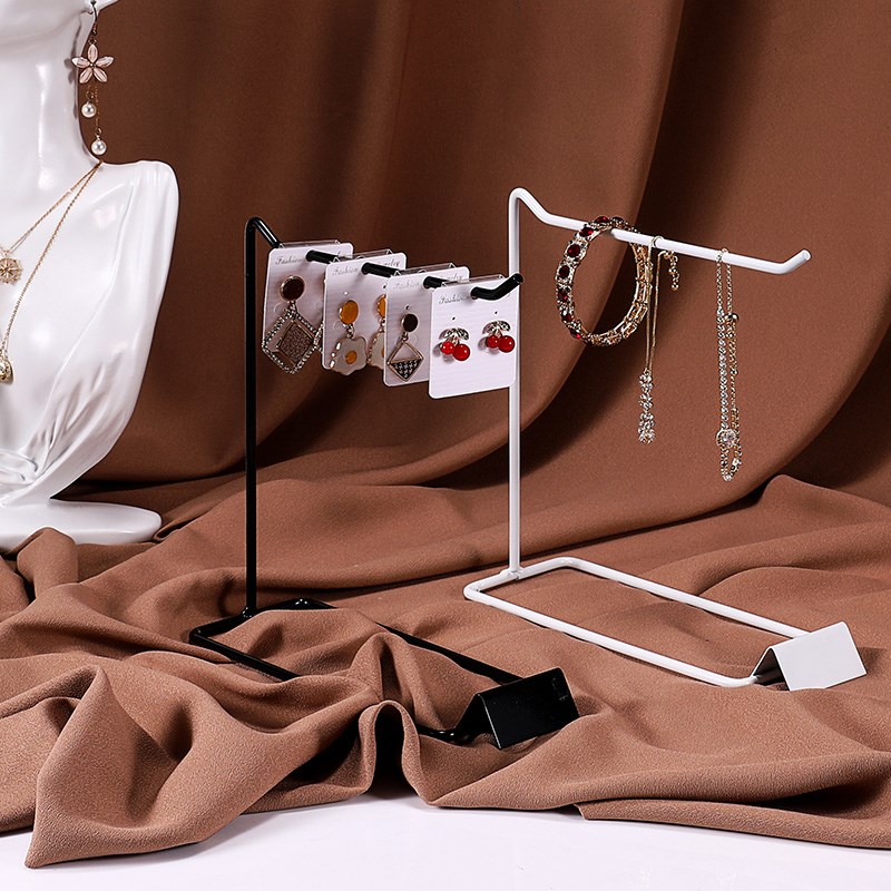 创意首饰架铁艺h耳环收纳架耳钉耳饰挂架唇膏小饰品架子摆摊展姜