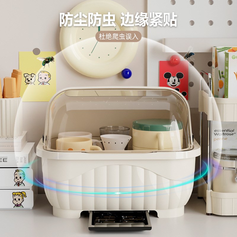 学生宿舍桌e面沥水碗柜带盖防尘放厨柜碗碟水杯茶杯架碟碗筷收纳