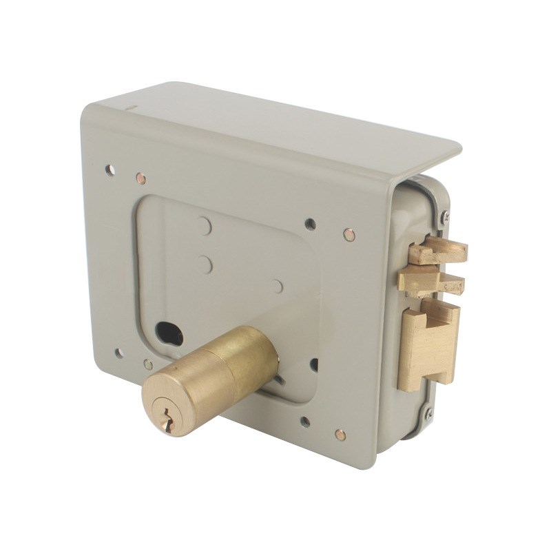 出口连杆式一体电控锁门禁电锁楼z宇门锁12v通电开锁铜锁舌门控锁