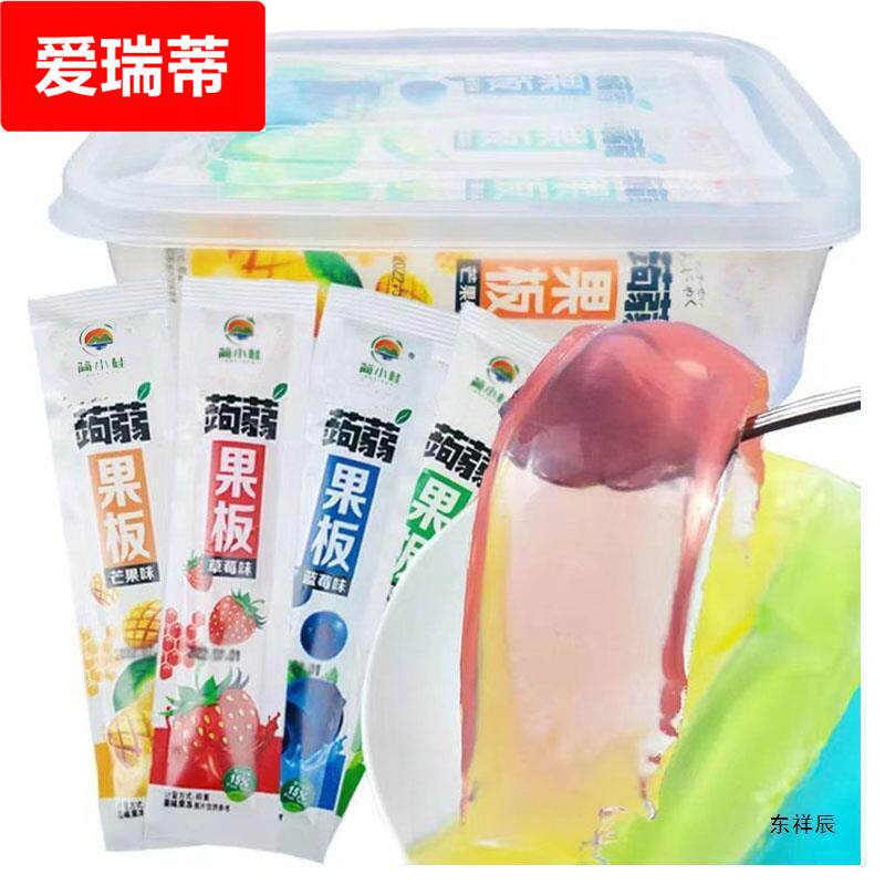 买20条送20条简小桂蒟蒻果板果冻低卡儿童网红休闲零食散装果味型