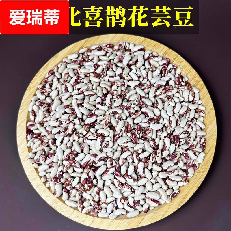 2023年东北喜鹊花芸豆新腰豆紫红花饭豆煮粥煮饭粗粮五谷杂粮豆类