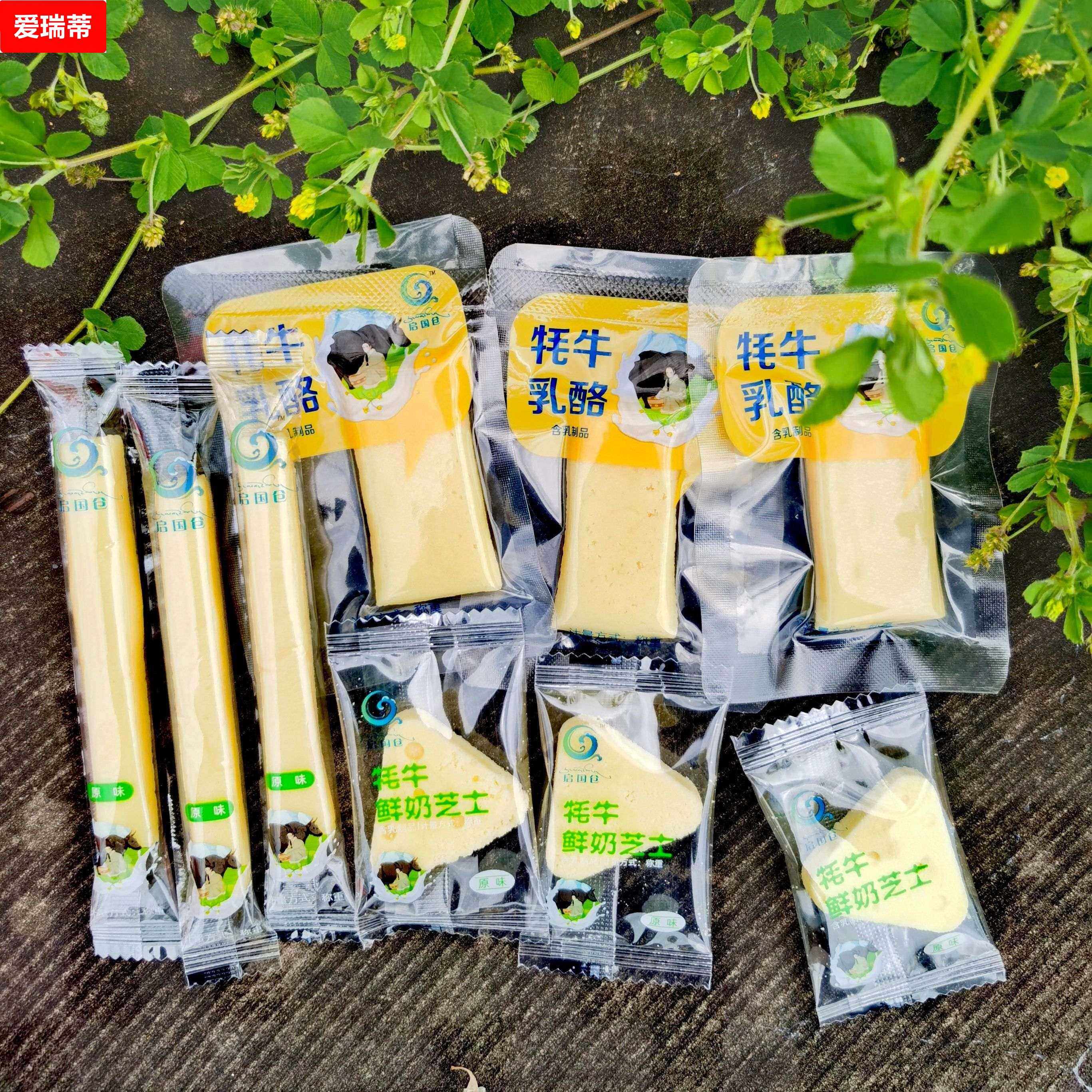 九寨沟特产启国仓牦牛鲜奶三角芝士奶酪奶条散装称重500克包邮