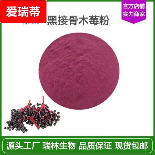 黑接骨木莓果粉 接骨木莓果粉 原料 接骨木莓果汁粉 现货包邮