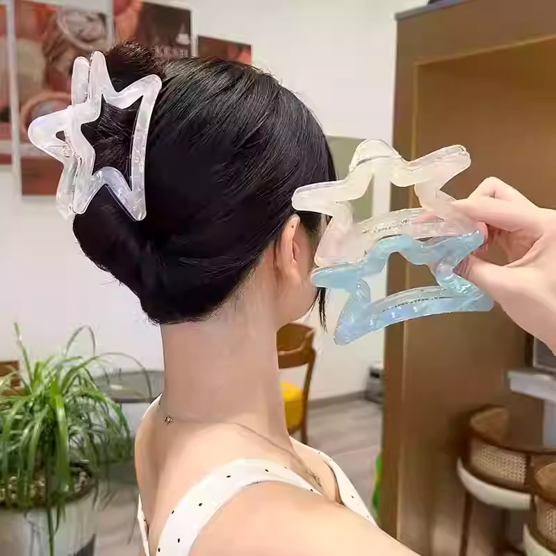 五角星星夹头发的夹子新款鲨鱼夹图片