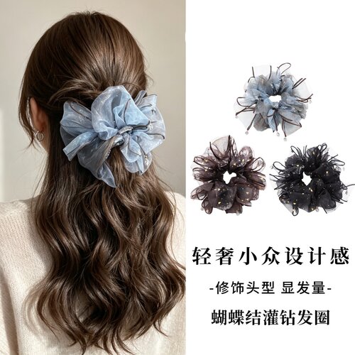 名狐网纱蝴蝶结灌钻大肠发圈