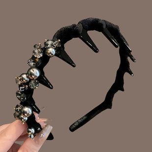 2026新款水钻珠珠发箍女高级感洋气时尚发卡洗脸超好看的头箍头饰