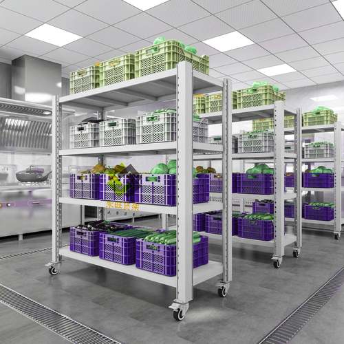 重型储货架带轮子厚可移动加仓多置物架展示架JDR铁架家用多层功