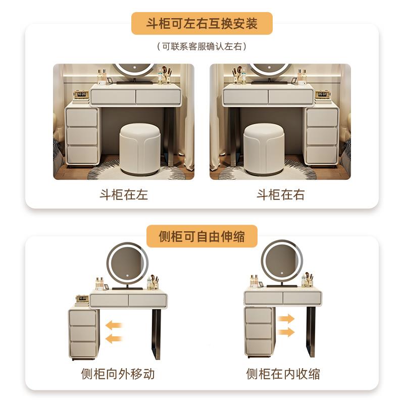 实木梳妆台现M简约小户型卧室化妆桌0C宽代收纳斗0928SZT柜3书桌