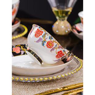 碗碟套装家用德镇餐具装25新款轻骨瓷餐H1582具套装乔迁新奢居景