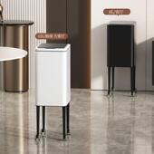 弯腰智能感尺应圾桶家用厨房窄形高个子移动小寸免垃带轮20220250