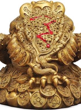 铜金蟾摆蟾件客三足金OYW纯黄铜金蟾蜍家居开三脚铜金蝉店铺业厅