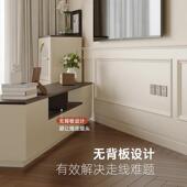 中古风客家用边电厅视柜柜DSG017 2茶几组合一体大靠墙玻璃门防尘