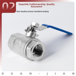 30-4不钢球阀高压6二片式高温锈蒸汽Q11F4P内牙螺纹阀门4分6分1寸