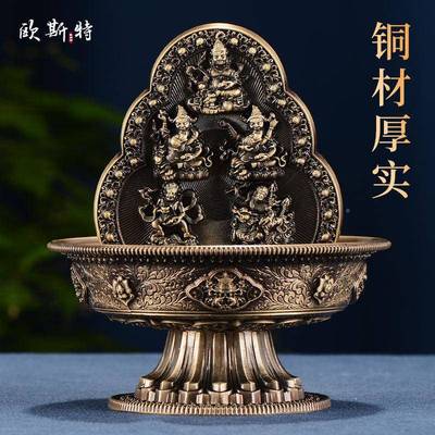 陆 水财神居scs33bj摆件铜鎏金五路财神像 黄财神桌面水供家摆 饰