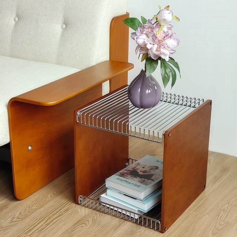 模化北ins风金属置物架中古块可组模块短边合收纳实欧木沙发风边