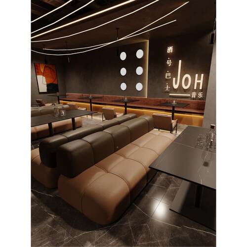奶茶店椅咖桌啡厅清吧餐桌酒椅发组合吧卡座沙售楼处洽谈接待桌椅