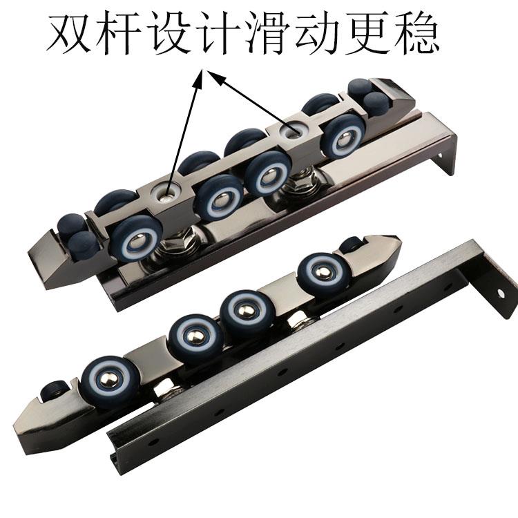 吊木轮移平推拉门实门轨吊滑轮轨道房厨门卫生间吊上滑轨配件