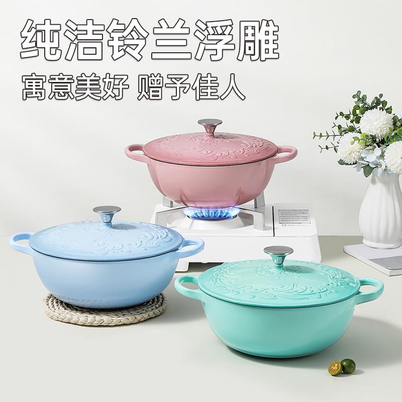 炊大皇珐琅锅铸铁C6315家厨房煲烧汤炖盅不粘锅煲用汤锅焖锅炉灶