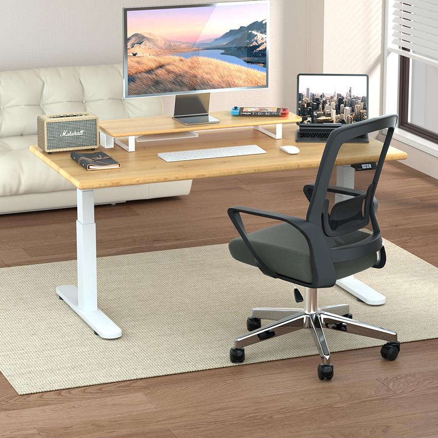 ZOMO北台美枫木用电家动升降桌式电脑桌站立式办公桌HGN子简约书