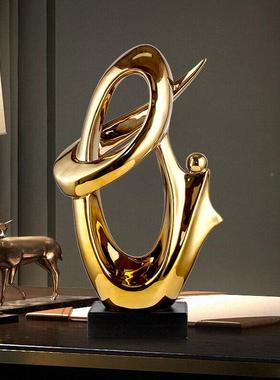 创意轻奢抽陶瓷摆工艺品 欧式客厅件柜电视柜样象板房酒招财摆设