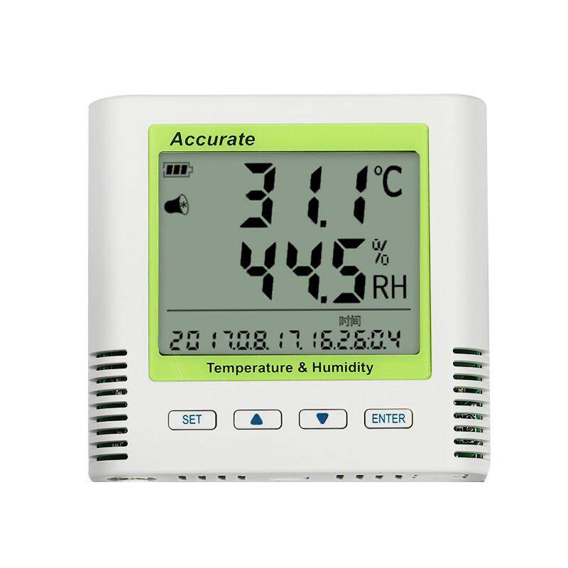 高精 度电报警自动温湿度充记录仪可出药店实验室工业温导湿度计