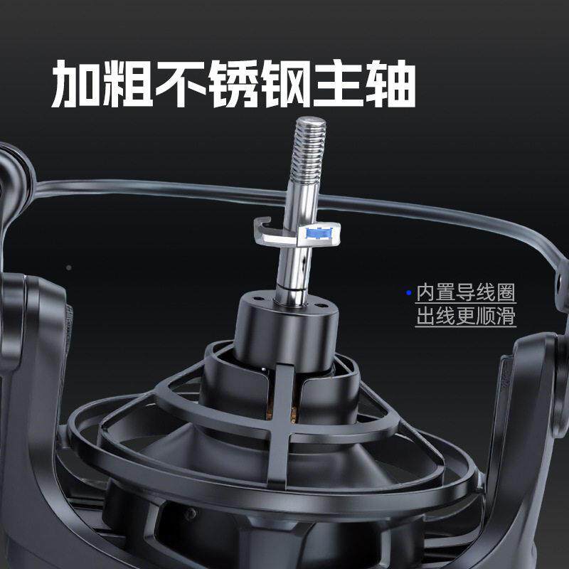 黑武士卷线LK2003器金力属大型鱼线轮5KG大煞车远投防海水全锚鱼