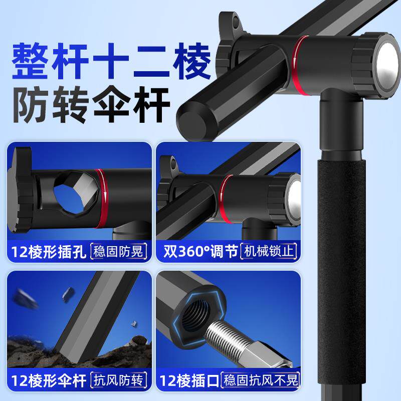 钓鱼伞户钓鱼伞防晒加厚遮阳2025新款钓钓鱼专用拐杖伞WDDS外雨伞