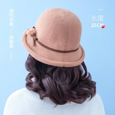 卸MYE带假发帽子女款全2025新款冬一体可拆短卷发假发头套仿真人