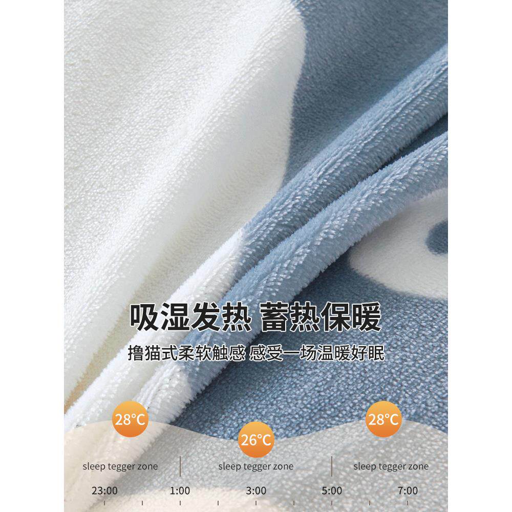 珊瑚绒被套被单件冬季加厚双面牛绒套单件奶15米床垫套200XZJK23.