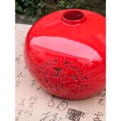 景德镇陶瓷镂空红灯罩壁台灯灯吸顶78703吊落地木根E2雕7灯具配件