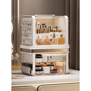 化妆品桌面收纳护盒防尘屉抽梳式妆台口30043红肤品高级超大容量