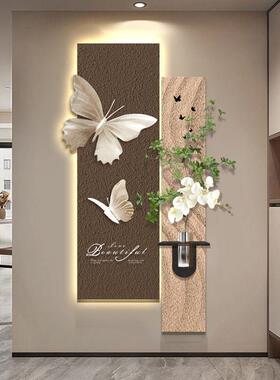 现代简轻约玄关道装饰画高级入户正对门F-250100蝴蝶过走奢廊挂画
