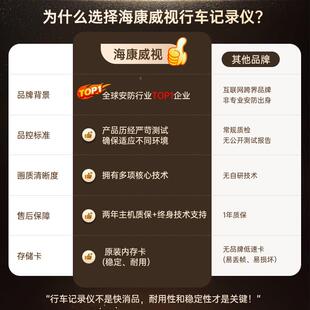海康视N6plus车车记AE-DC392录仪高清前行后双录全景流媒威体后照