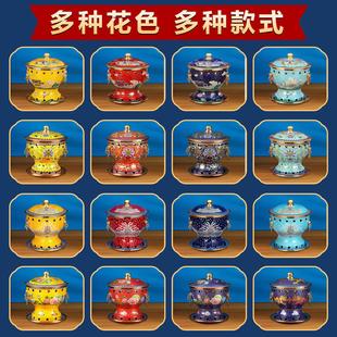 国铜火锅单人用酒精炉珐琅火德锅小火锅一人锅WBR纯铜酒一精家铜