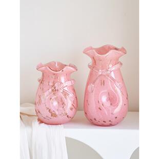 钱袋子琉厅璃乔花瓶苏渠-15-级感摆件高高档客水养插花餐桌玄关新