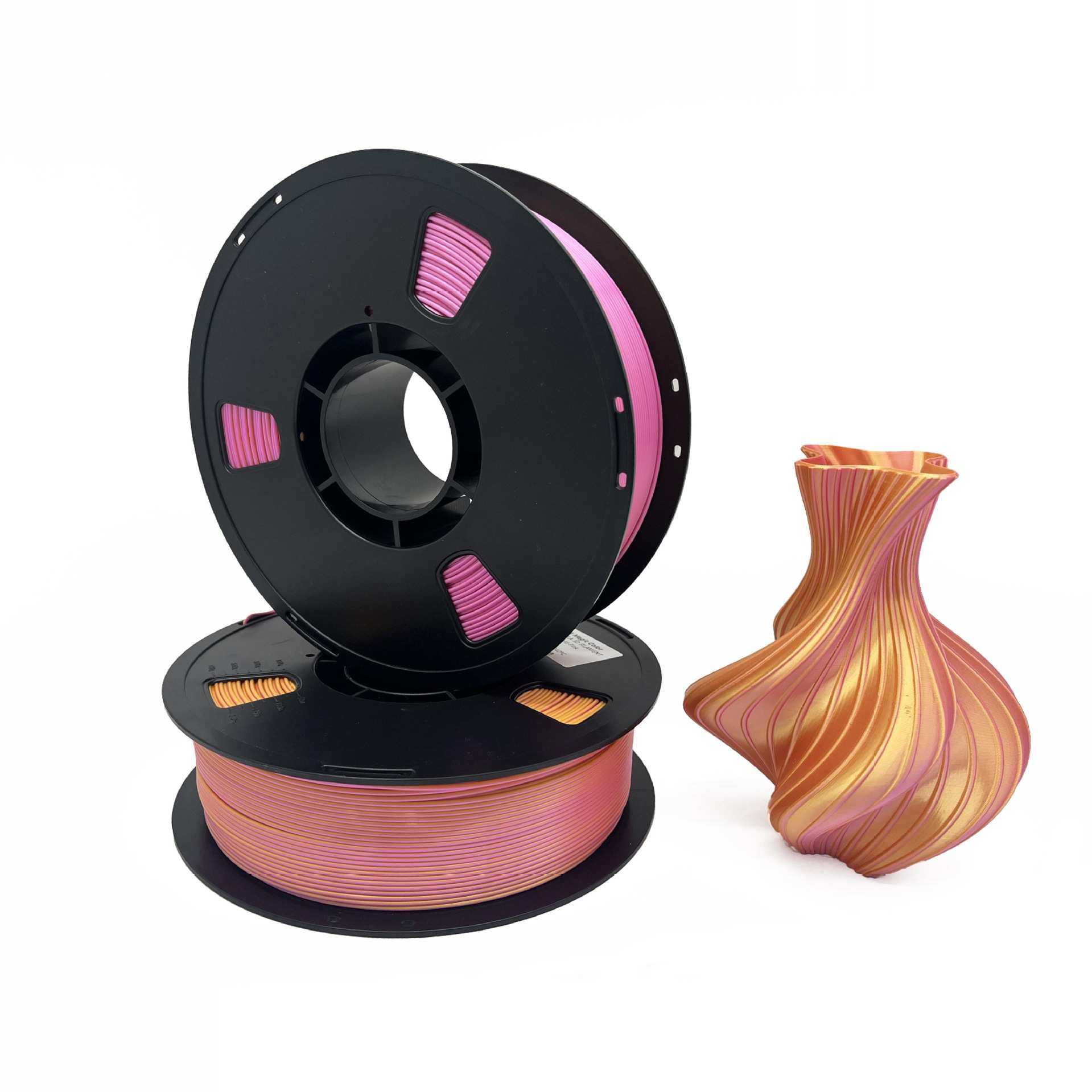 谷彩PLA双色/三色3d打印耗材pla丝绸渐变色多色耗材3d打印机耗材1