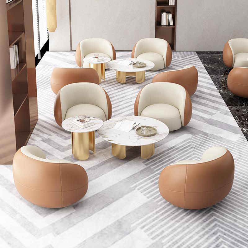 售楼处部洽谈桌椅组合轻奢休息区休闲简约会客区商务接待沙发