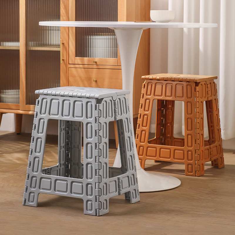 加高时尚居家旅游便携折叠凳加厚塑料餐桌折合椅子舒适户外马扎CB