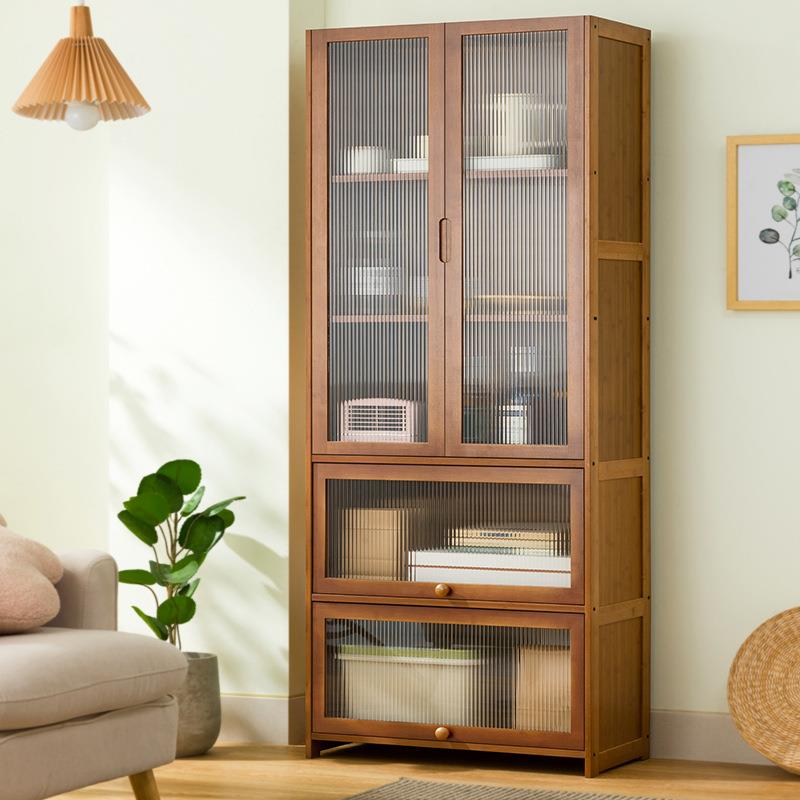 书架落地带门组合书柜收纳置物架类客厅简易办公桌面上简约卧室