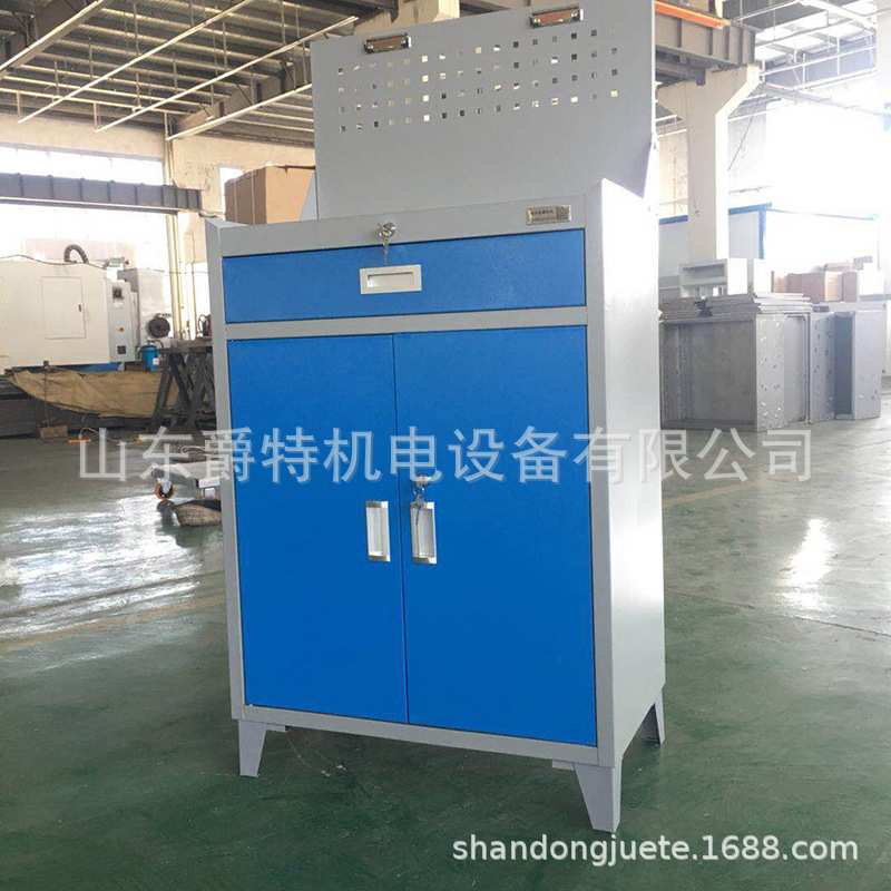 爵特加工车间五金工具车 汽修对开门带挂板移动式重型五金工具车