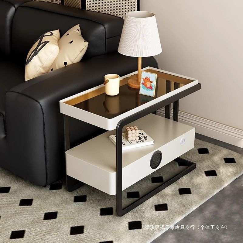 多功能沙发边柜智能小边几客厅置物柜茶水柜茶几