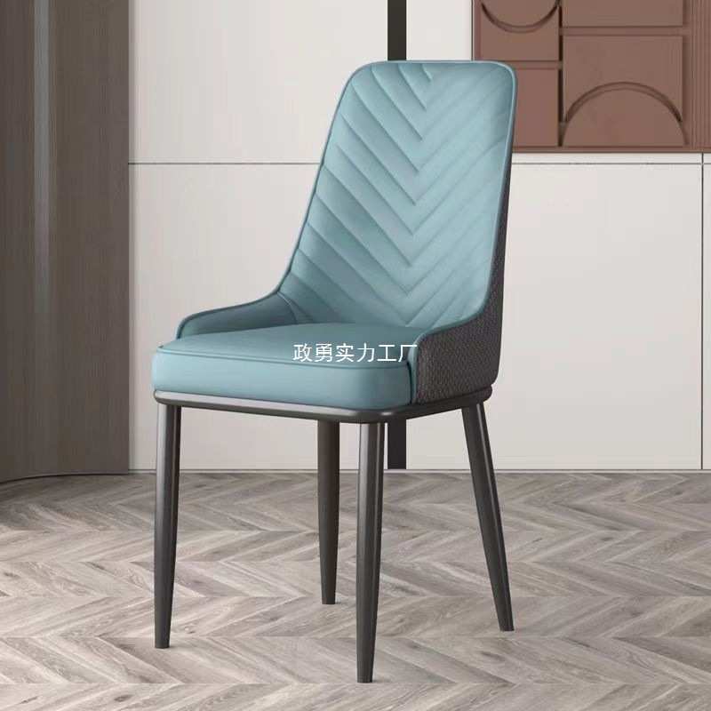 意式皮艺家用极简轻奢餐椅网红现代简约意式洽谈餐桌椅子酒店椅子