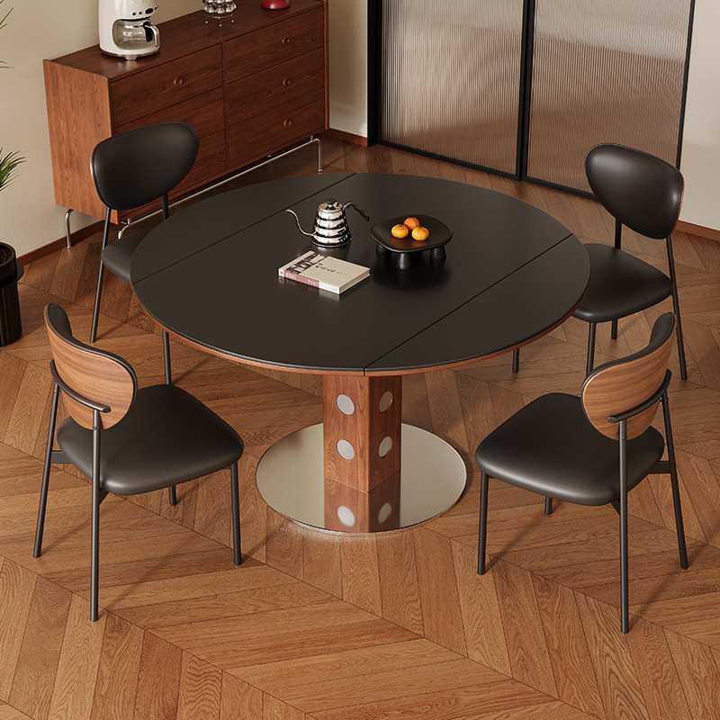 伸缩餐桌方圆两用中古风小户型桌椅组合实木餐桌加厚岩板餐桌家用,鲜花速递/花卉仿真/绿植园艺,割草机/草坪机,淘宝优惠券,粉丝福利购,淘宝优惠卷