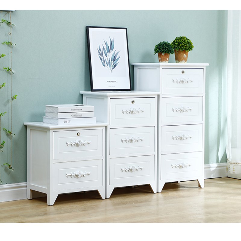 包邮实木小床头柜宽/长40高45-50cm田园收纳柜子迷你两层抽屉斗柜