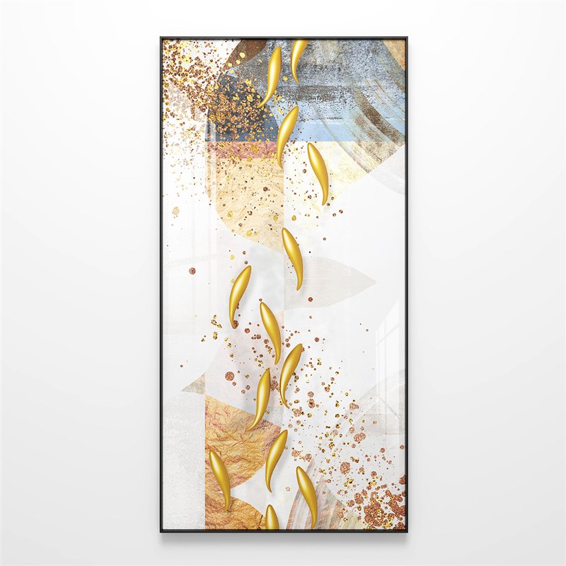 新中式玄关竖版晶瓷装饰画餐厅背景墙挂画走廊过道平面画书房隔断图片