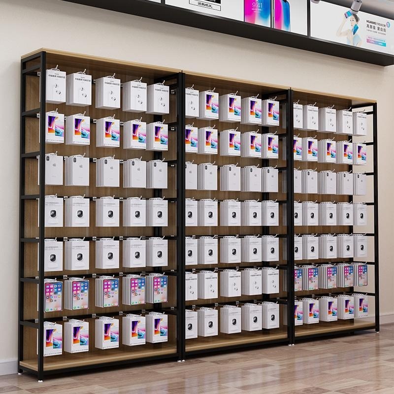 简易超市货架展示架带柜挂钩饰品精品展示柜多层落地日用品展示架