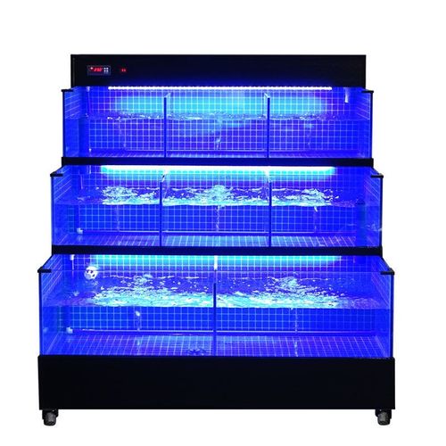 定制饭店酒店超市鱼缸商用移动海鲜缸贝类池卖鱼水产专用鱼缸池